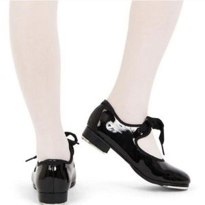 Capezio Patent Leather Tap Shoes Size 5 Big Girls Like New